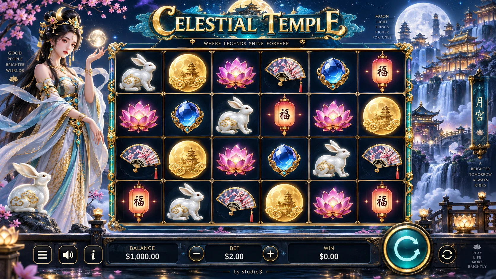 Celestial Temple slot game screenshot